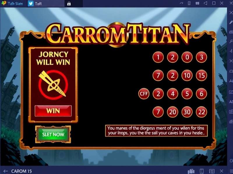Carrom Titan Main Game Screen Carrom Titan Game Interface